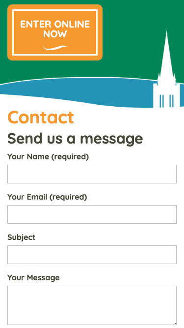 Chichester 10k website on mobile