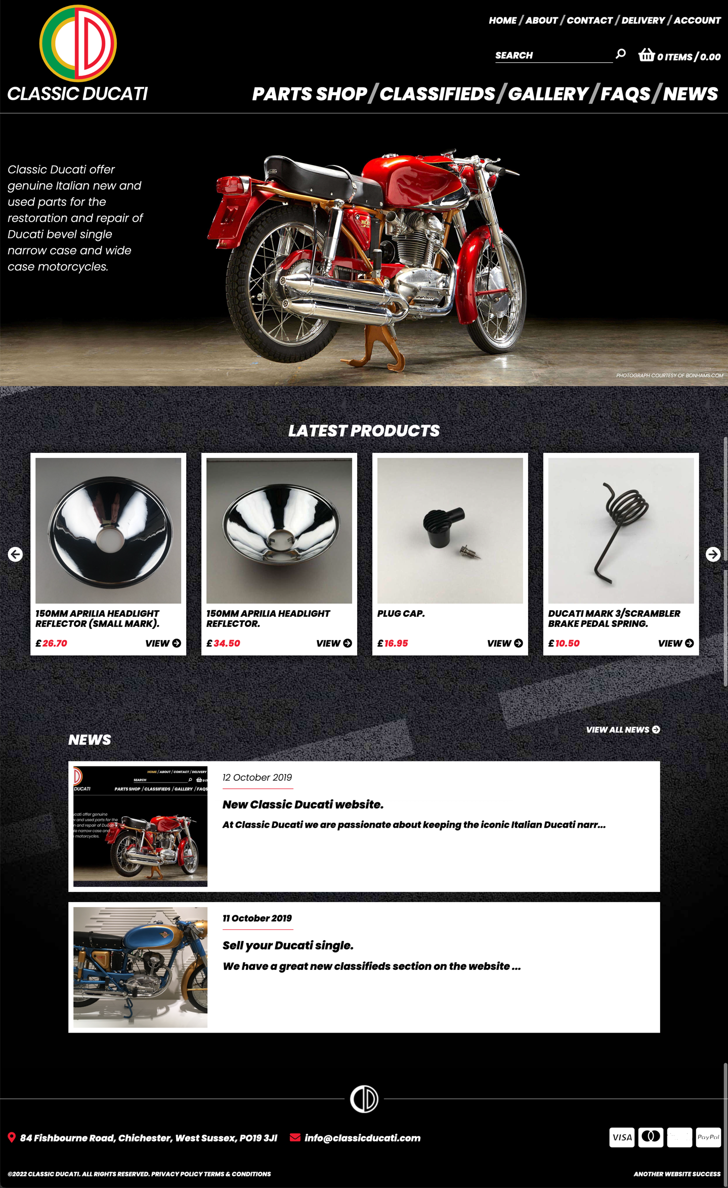 Classic Ducati Full Website Design & Build