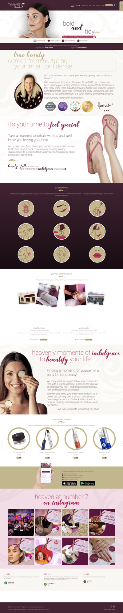 Heaven at No.7 Full Website Design & Build