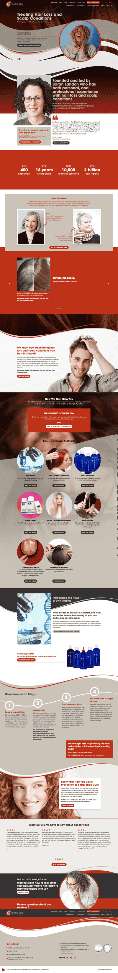 Hove Hair Clinic Full Website Design & Build