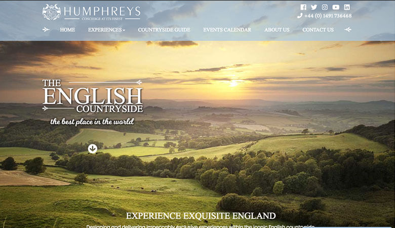 Humphreys of Henley website on desktop