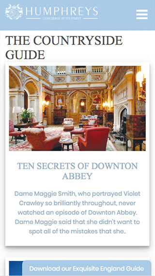 Humphreys of Henley website on mobile