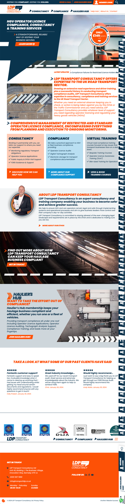 LDP Transport Full Website Design & Build