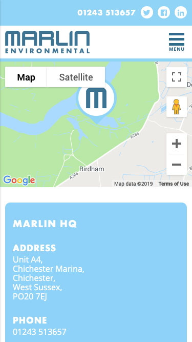 Marlin website on mobile