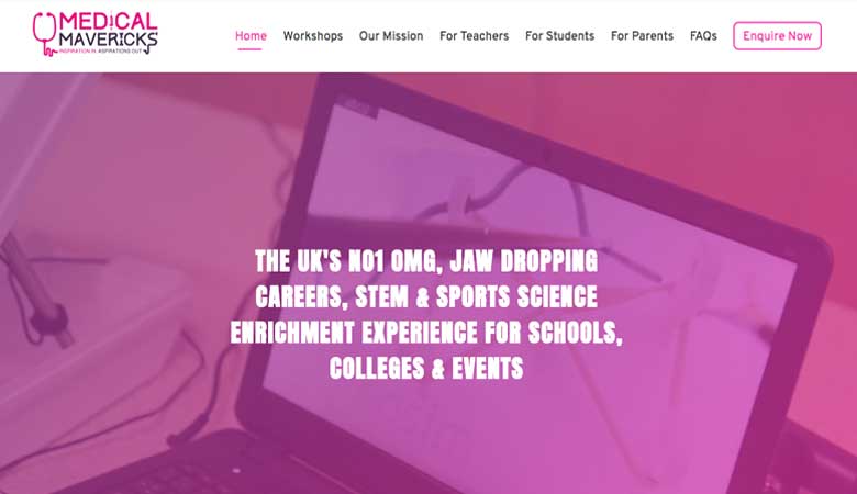 Medical Mavericks website on desktop
