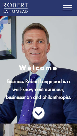 Robert Langmead website on mobile
