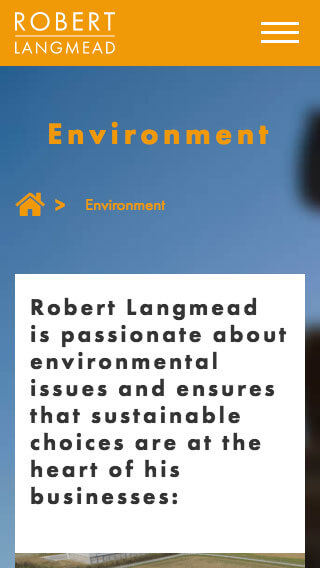 Robert Langmead website on mobile
