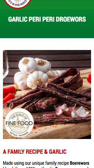 Simply African Food website on mobile