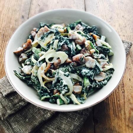 Picture of Creamy Cavolo Nero & Chestnut Stir Fry