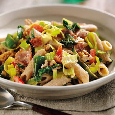 Picture of Leek & Spinach Pasta with Bacon
