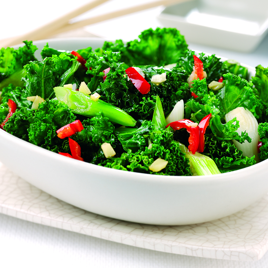 Kale with Ginger, Garlic and Chilli