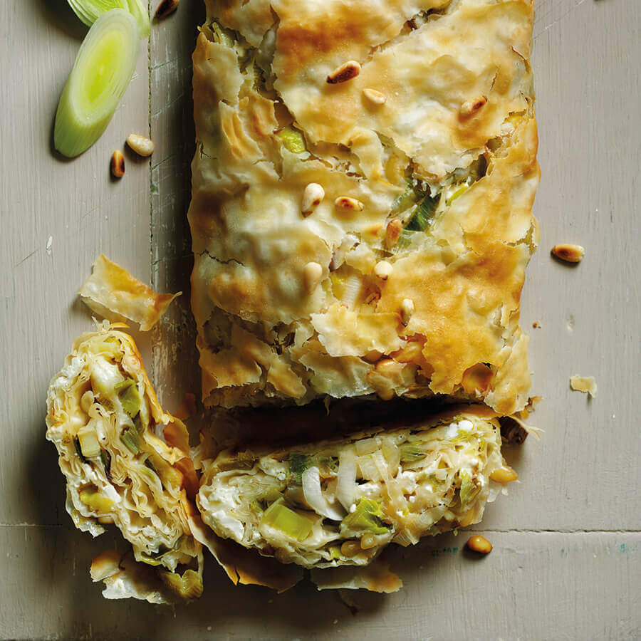 Picture of a Leek Feta & Filo Roulade