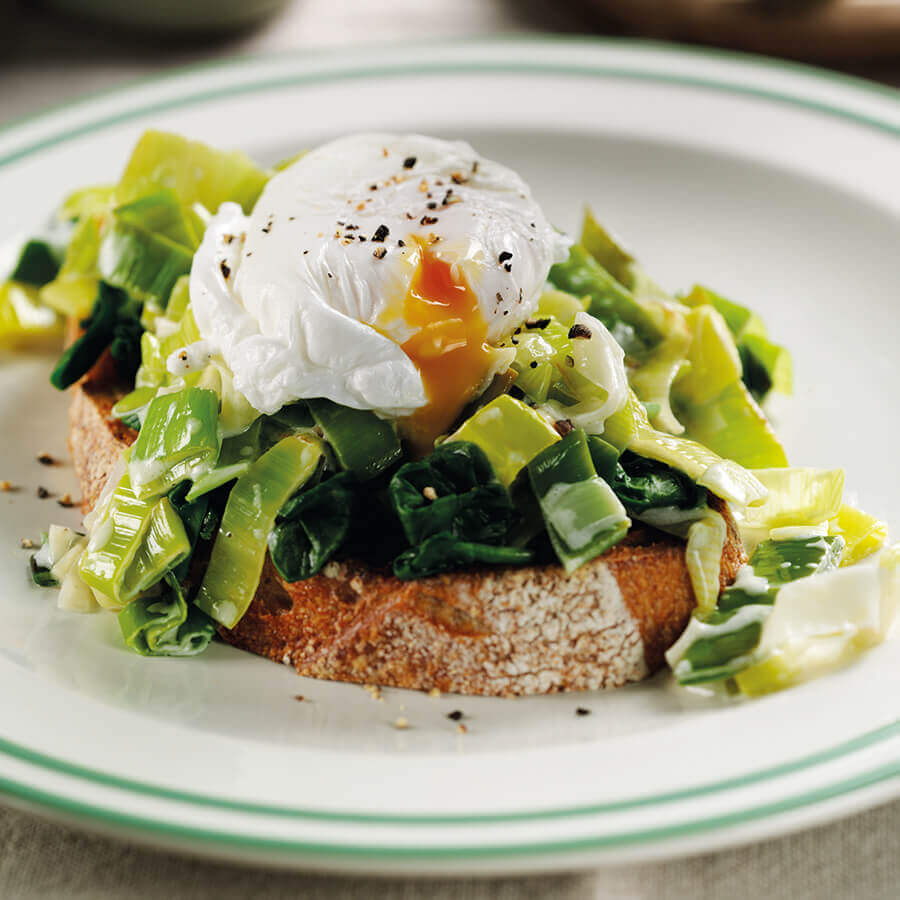 Picture of Sourdough with Creamed Leeks and Poached Eggs