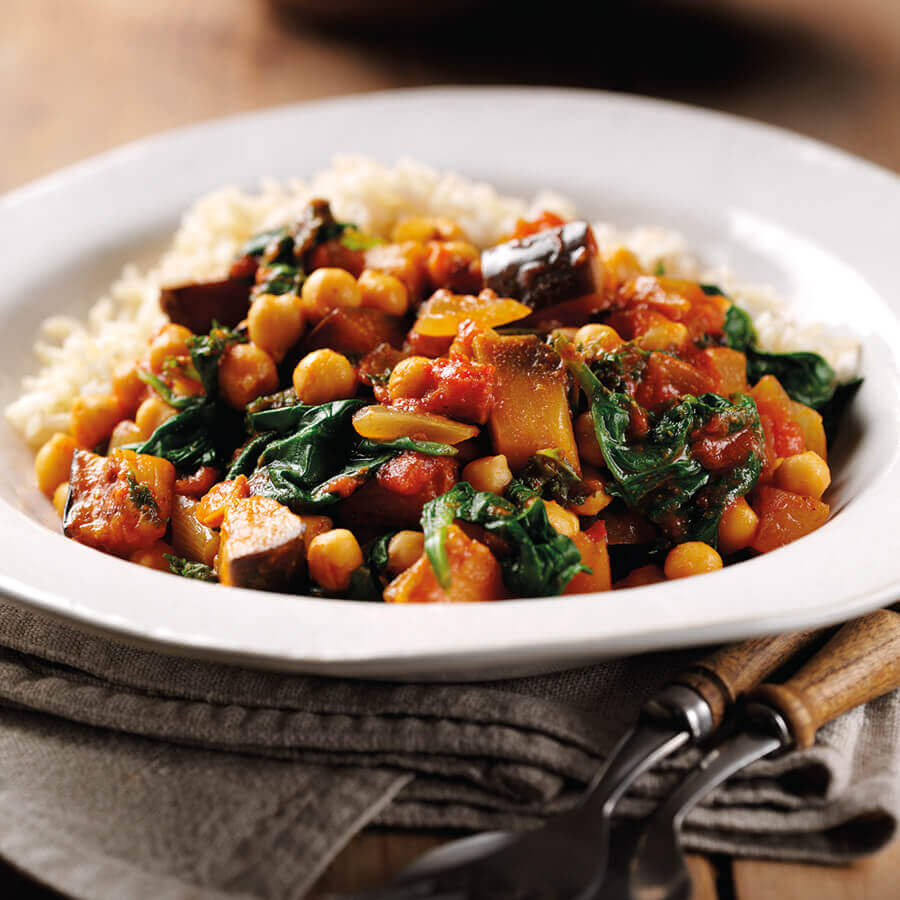 Picture of a Spinach & Aubergine Curry