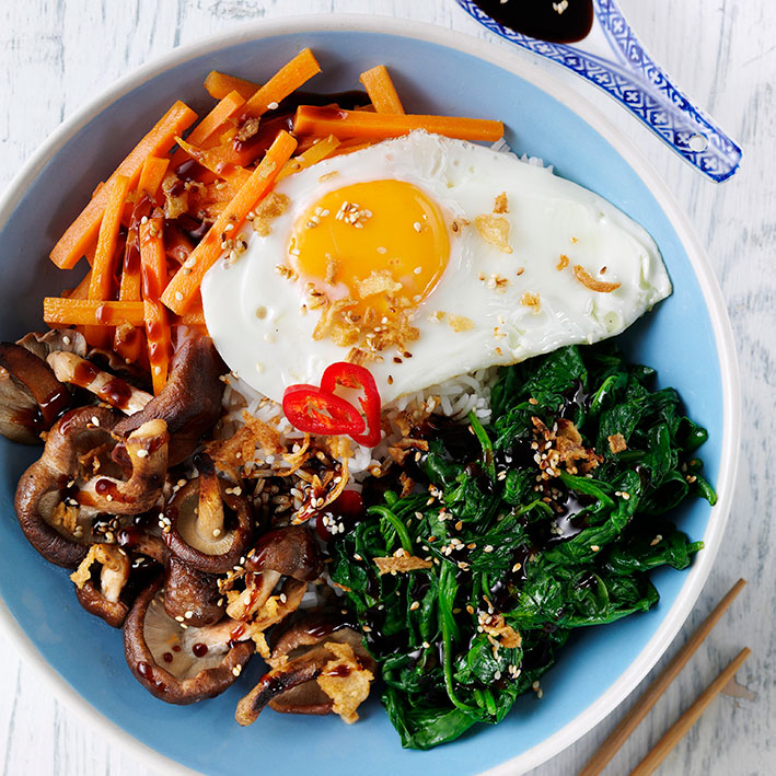 Picture of Korean Spinach Rice Bowls