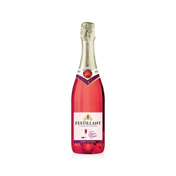 Vin effervescent Blanc Cassis Sans Alcool 1L - Festillant
