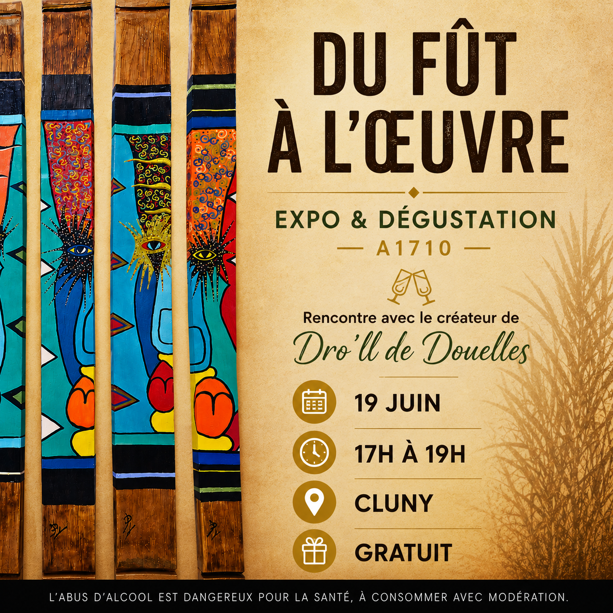 Expo et dégustation Du fût à l’œuvre à Cluny