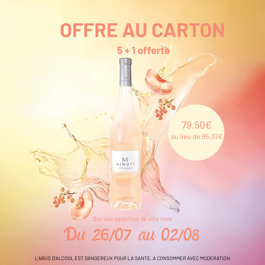 Sélection de vins rosés L'Îlot Vins : 5 bouteilles achetées et la 6e offerte du 26 juillet au 2 août