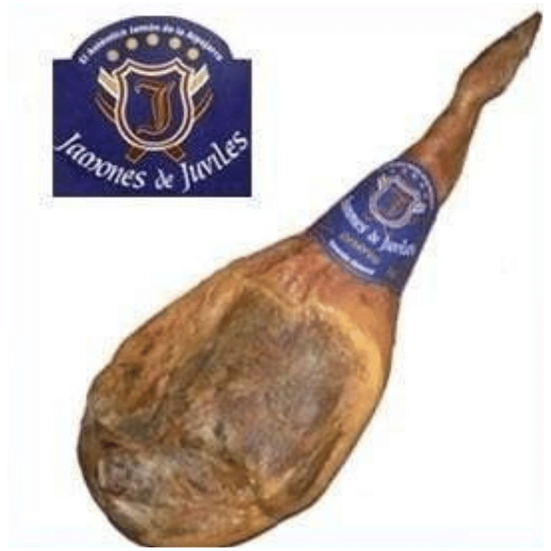 JAMBON SERRANO GRAN RESERVE PATTE ENTIERE +/- 7 kG + SUPPORT ET COUTEAU