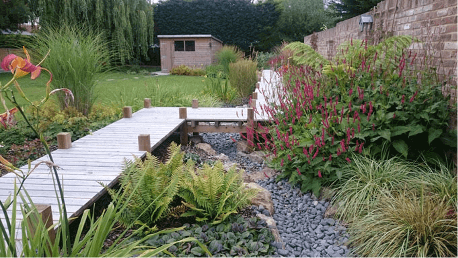 design solutions for a waterlogged garden