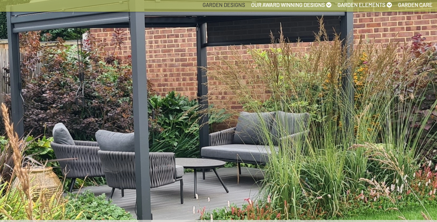 Summertime outdoor entertaining area