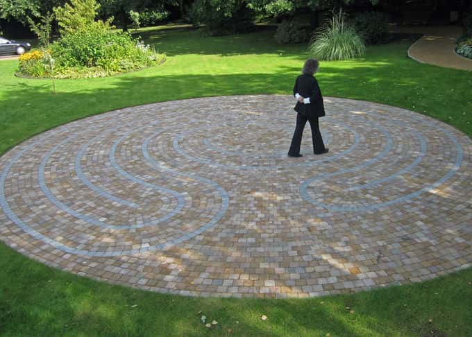 Labyrinths are used in palliative care - Princess Alice Hospice, Esher
