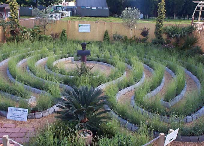 Maze-like in appearance but the labyrinth is designed to calm rather than challenge the walker