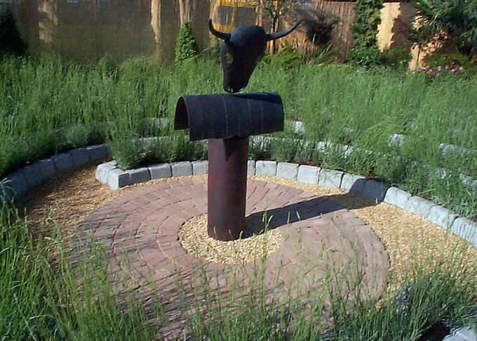 Maze-like in appearance but the labyrinth is designed to calm rather than challenge the walker