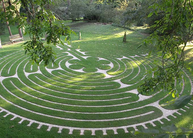 A dusting of snow picks out the labyrinth design to stunning effect
