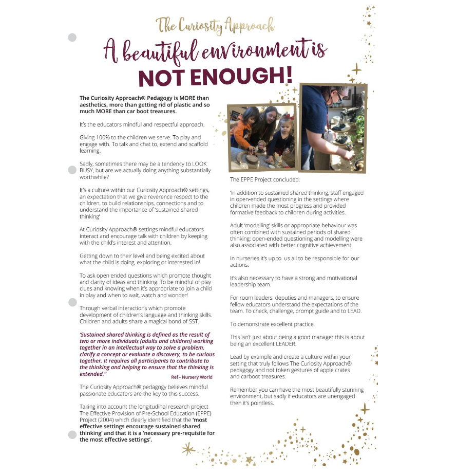 A Beautiful Environment is NOT Enough