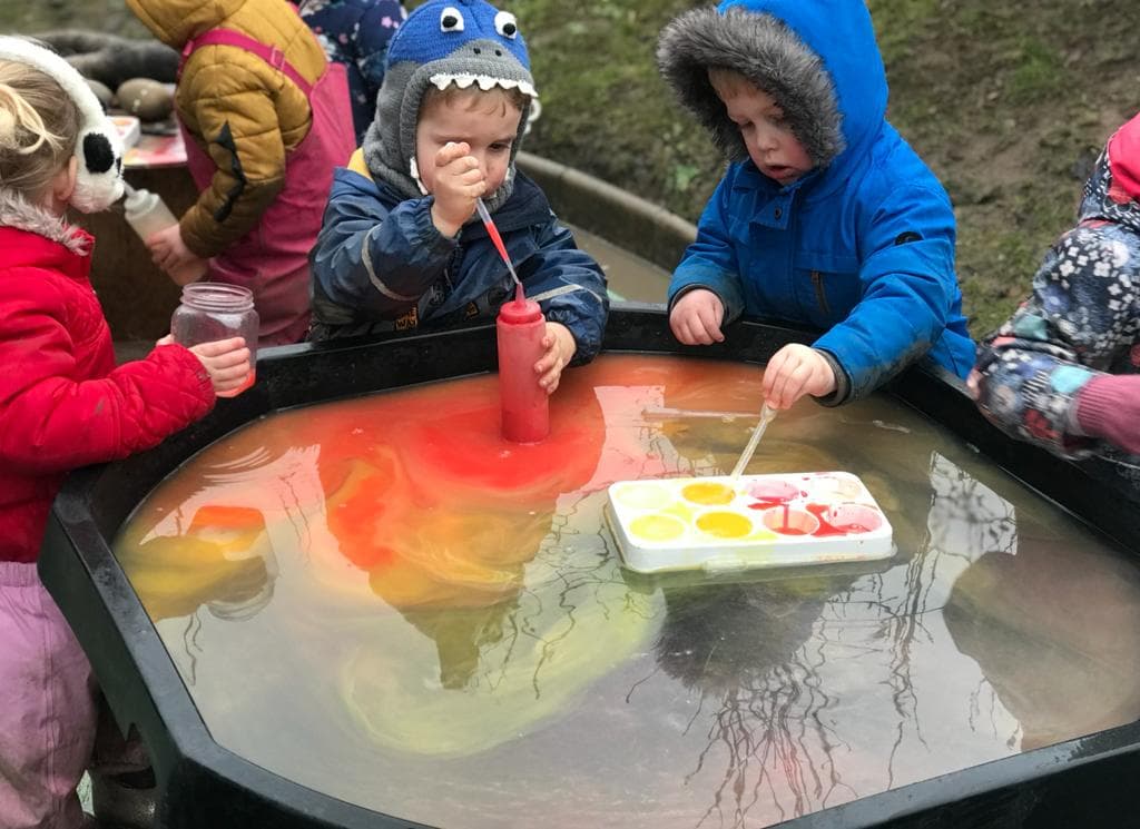 Colour Mixing with water