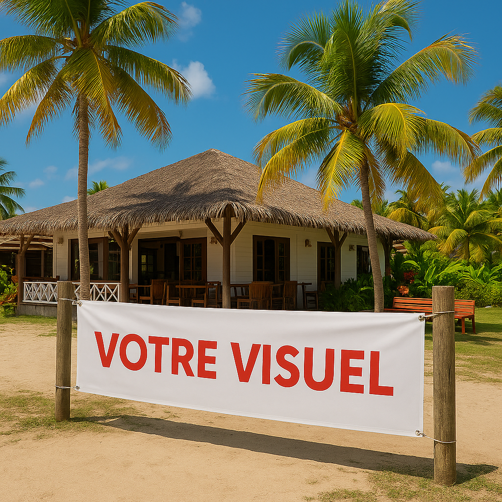 BANDEROLE EN PVC AVEC OEILLETS