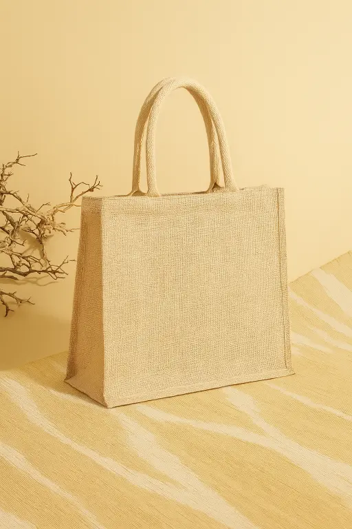 SAC SHOPPING JUTE NATURELLE ANSE RONDE