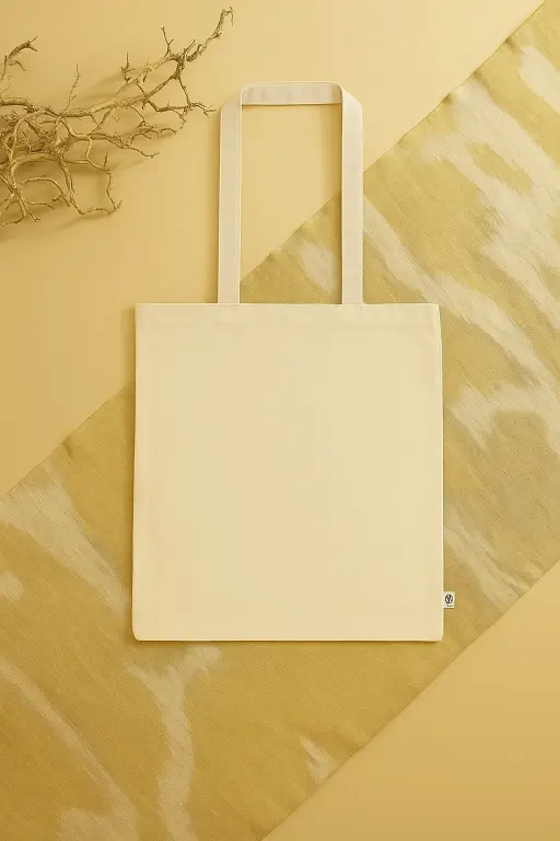SAC TOTE BAG AVEC SOUFFLET COTON BIO