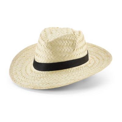 CHAPEAU PAILLE NATURELLE AVEC RUBAN PERSONALISABLE
