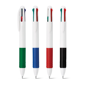 STYLO 4 COULEURS BLANC OU COULEUR