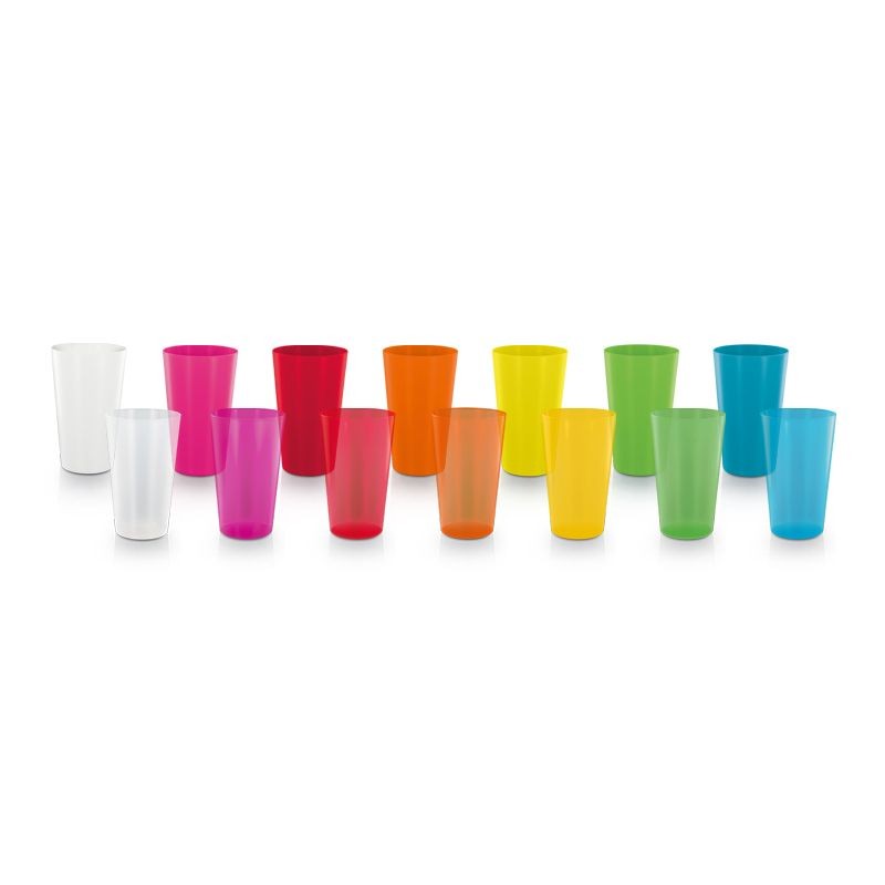 GOBELET PLASTIQUE RÉUTILISABLE 30CL OPAQUE OU TRANSPARENT