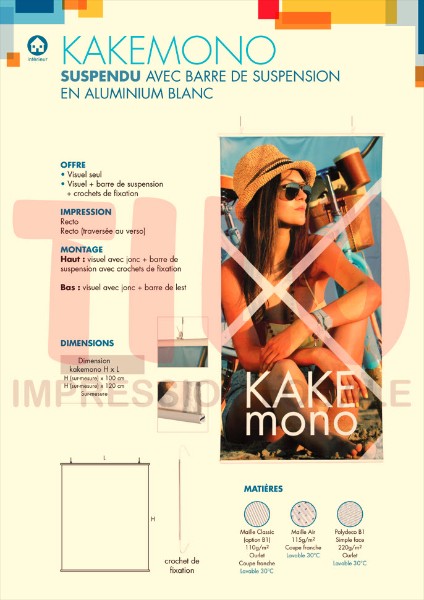 KAKEMONO SUSPENDU