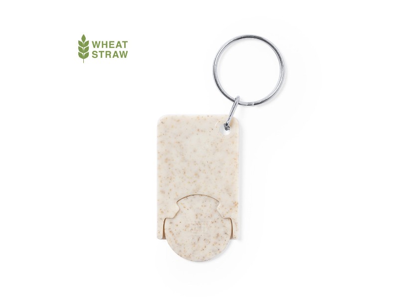 PORTE CLES JETON BIO FIBRE DE BLE