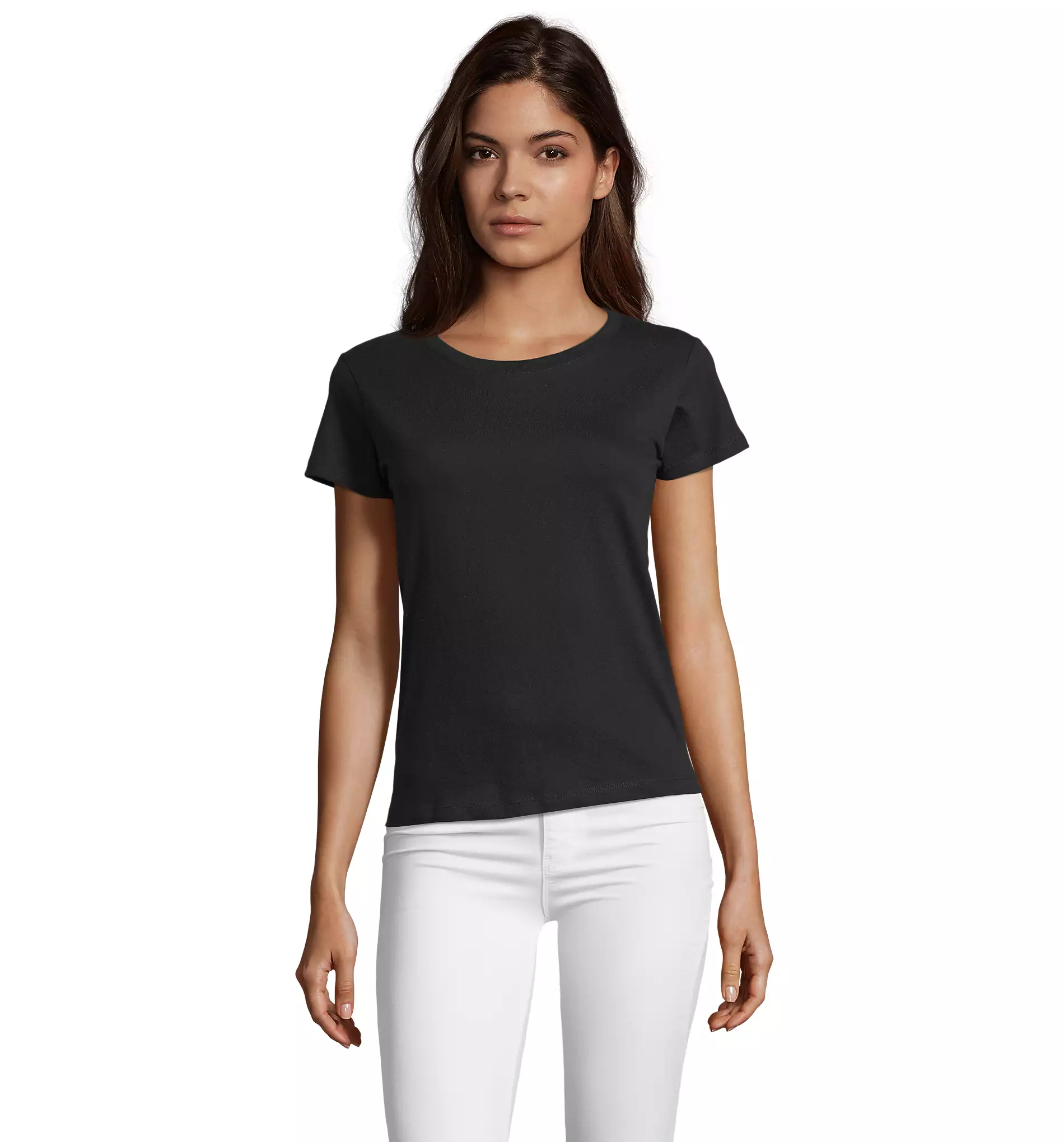 TEE SHIRT FEMME CLASSIQUE 150GR 26 Coloris disponibles sur place
