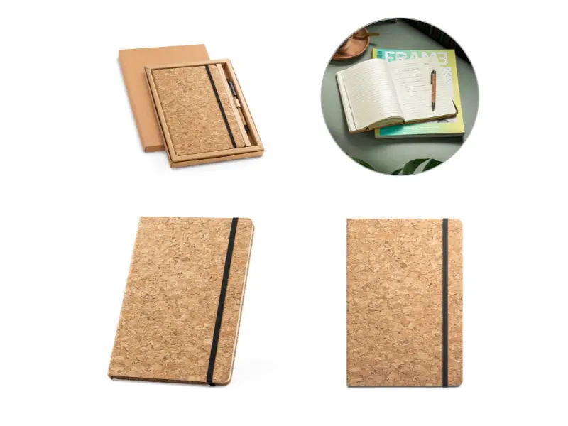 SET BLOC NOTE + STYLO LIEGE