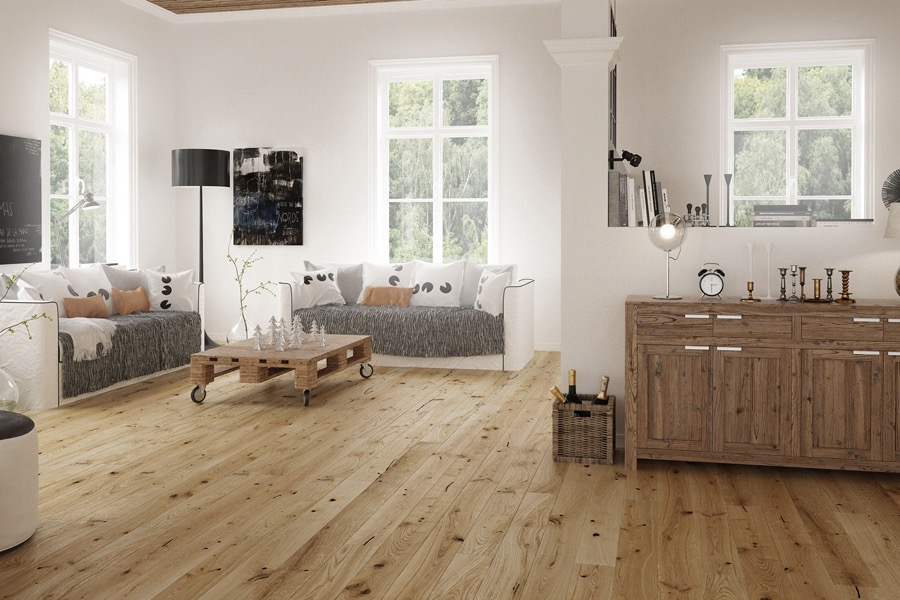 Home - 14 x 130mm Engineered Oak Brushed and Oiled - Rustic Grade