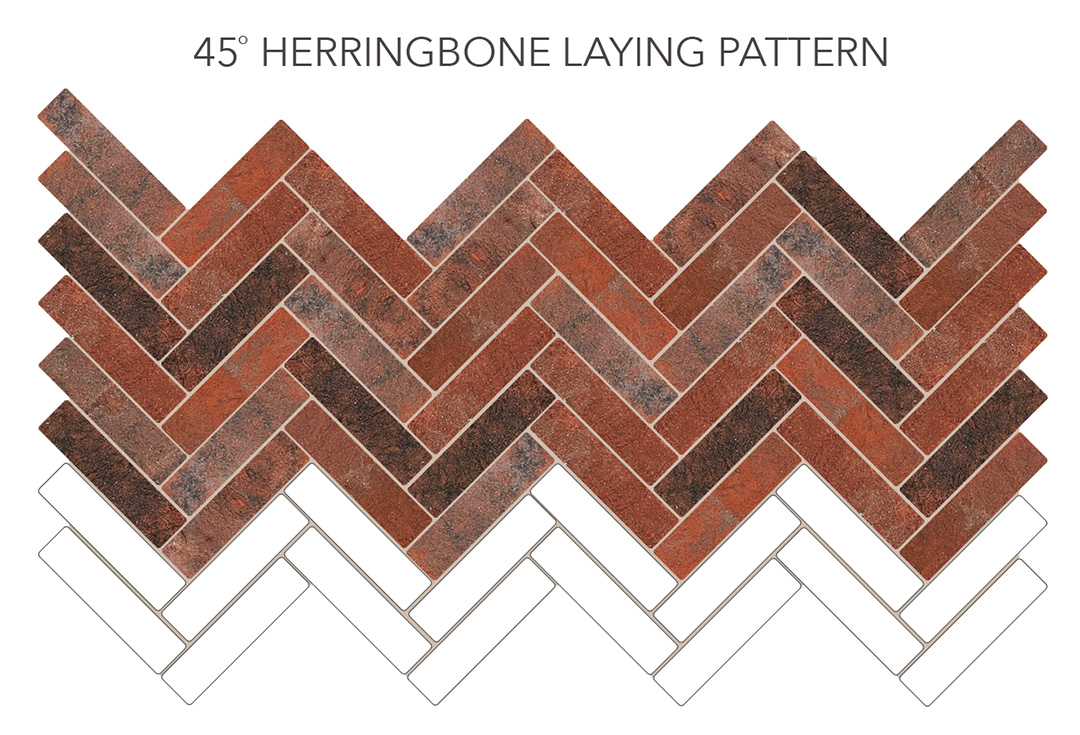 45 Degree Herringbone Laying Pattern