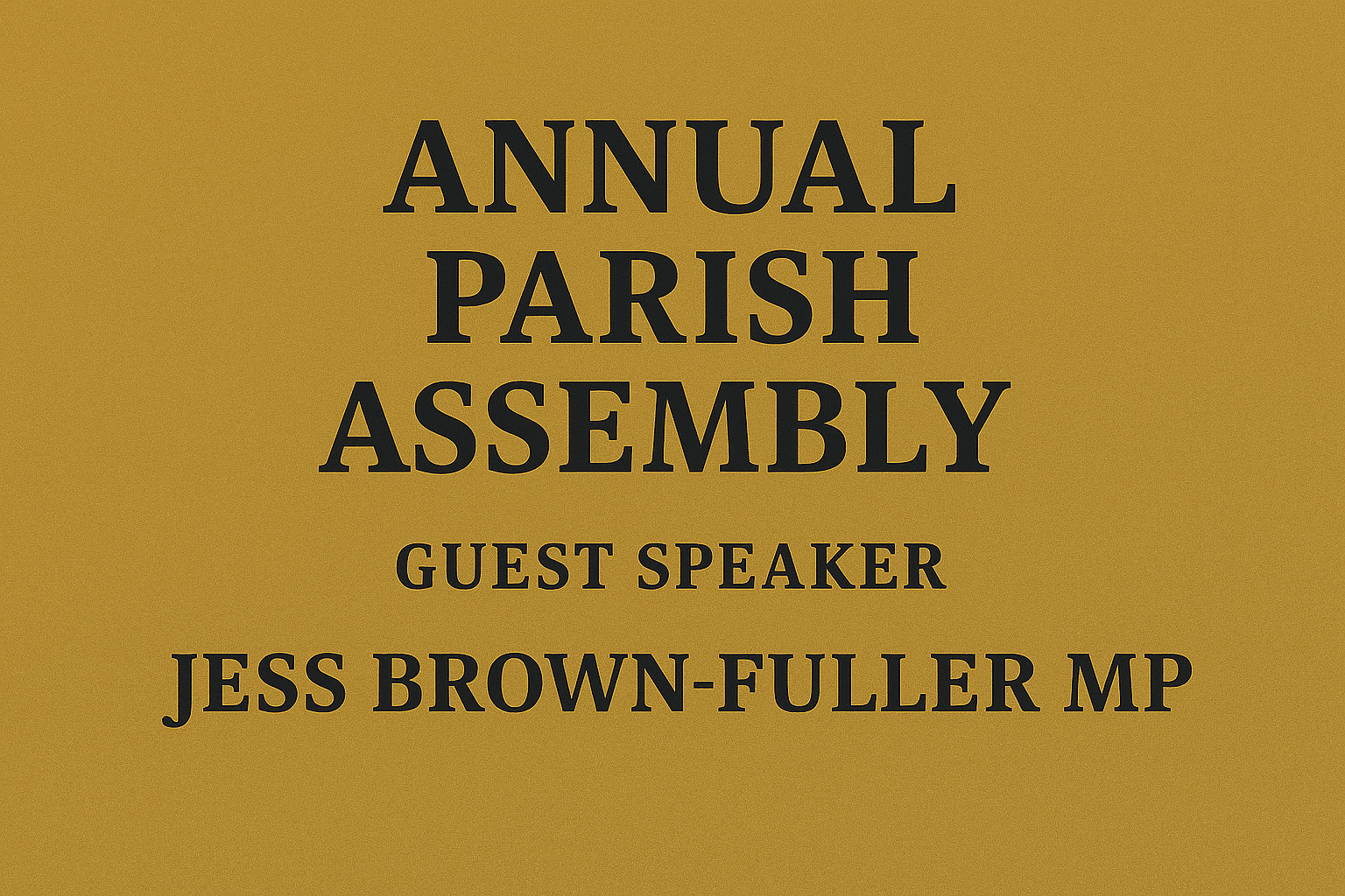 Annual Parish Assembly 2026