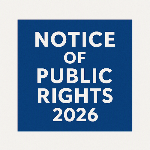 Notice of Public Rights 2026