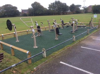 New outdoor gym equipment Installed