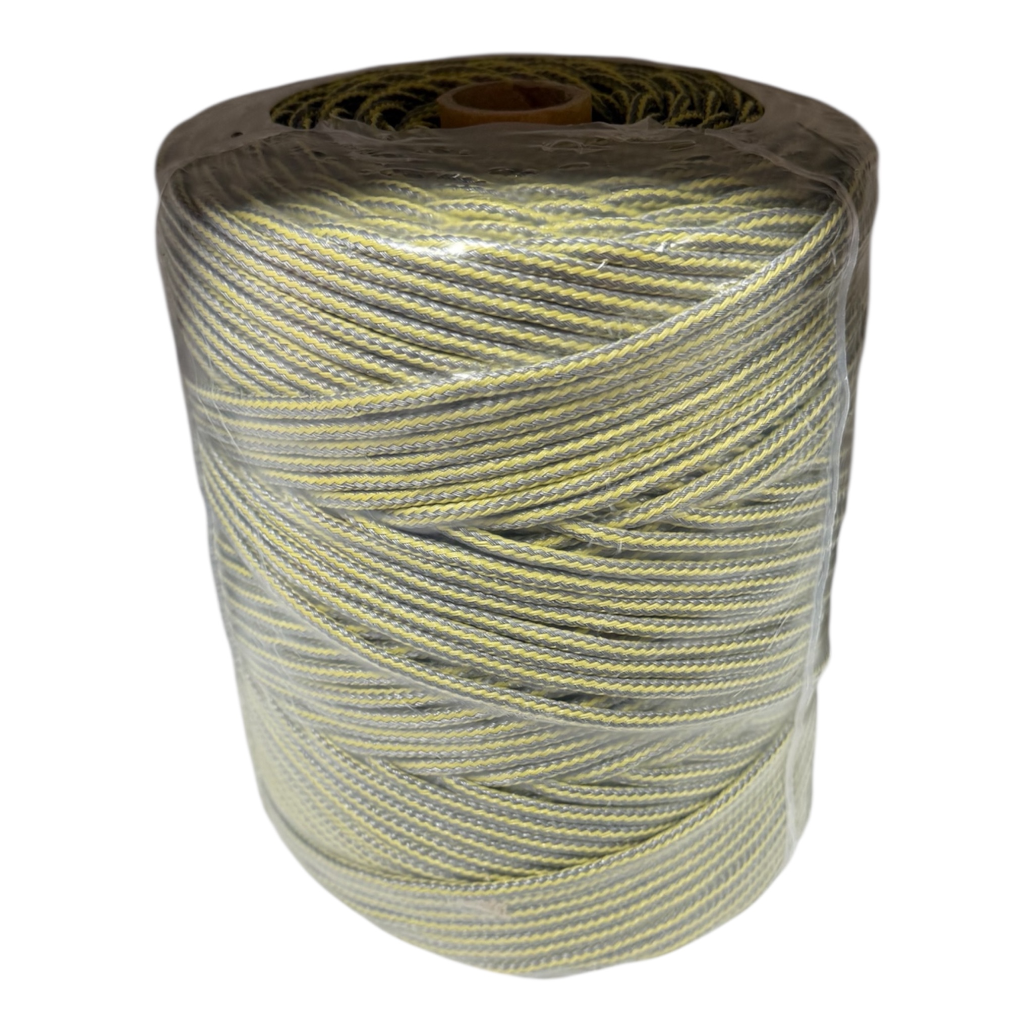Twine 4mm Polyethylene Braided Twine Grey / Yellow 2 Kg Spool
