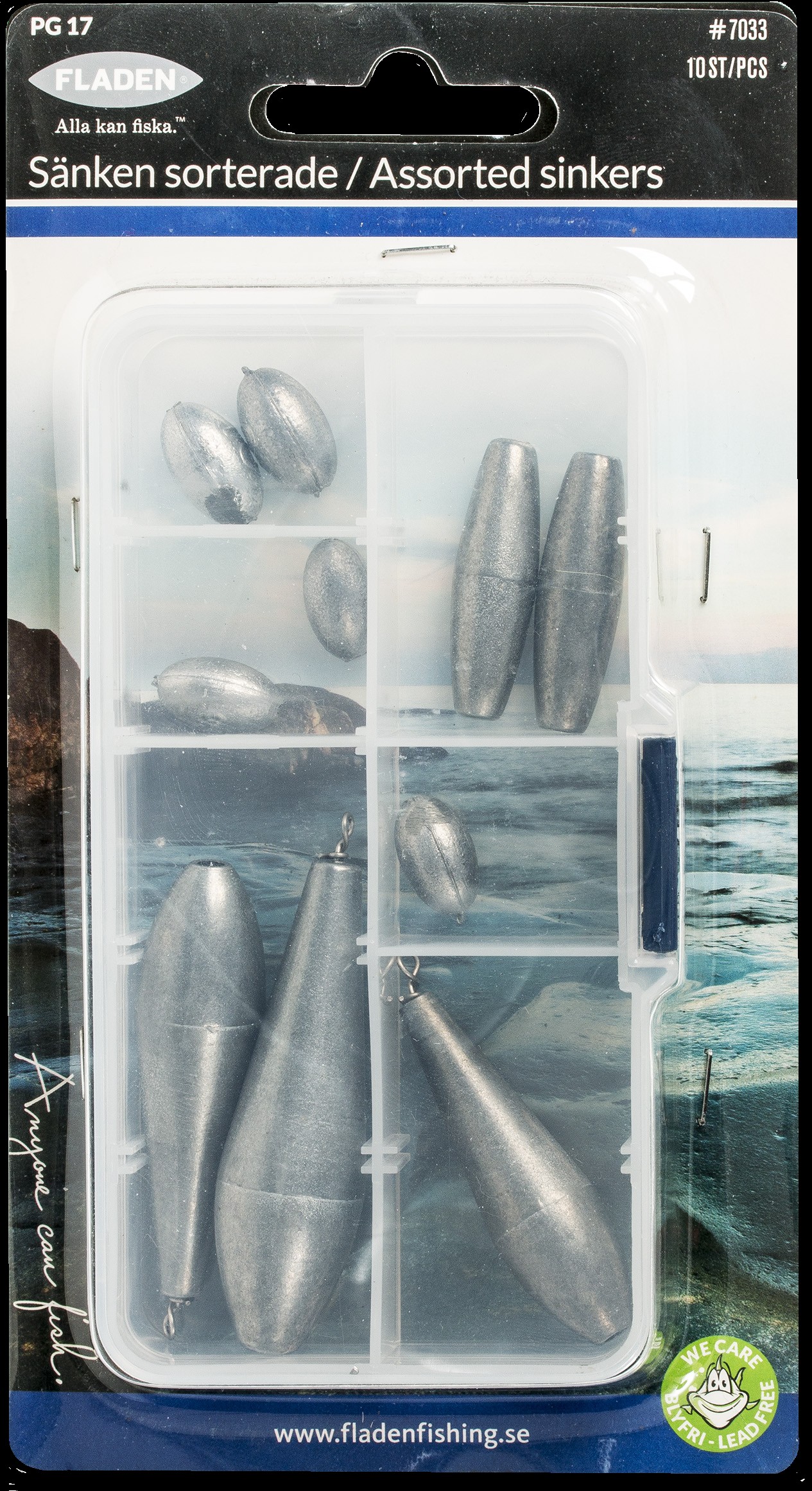 Assorted Sinkers in Tackle Box 