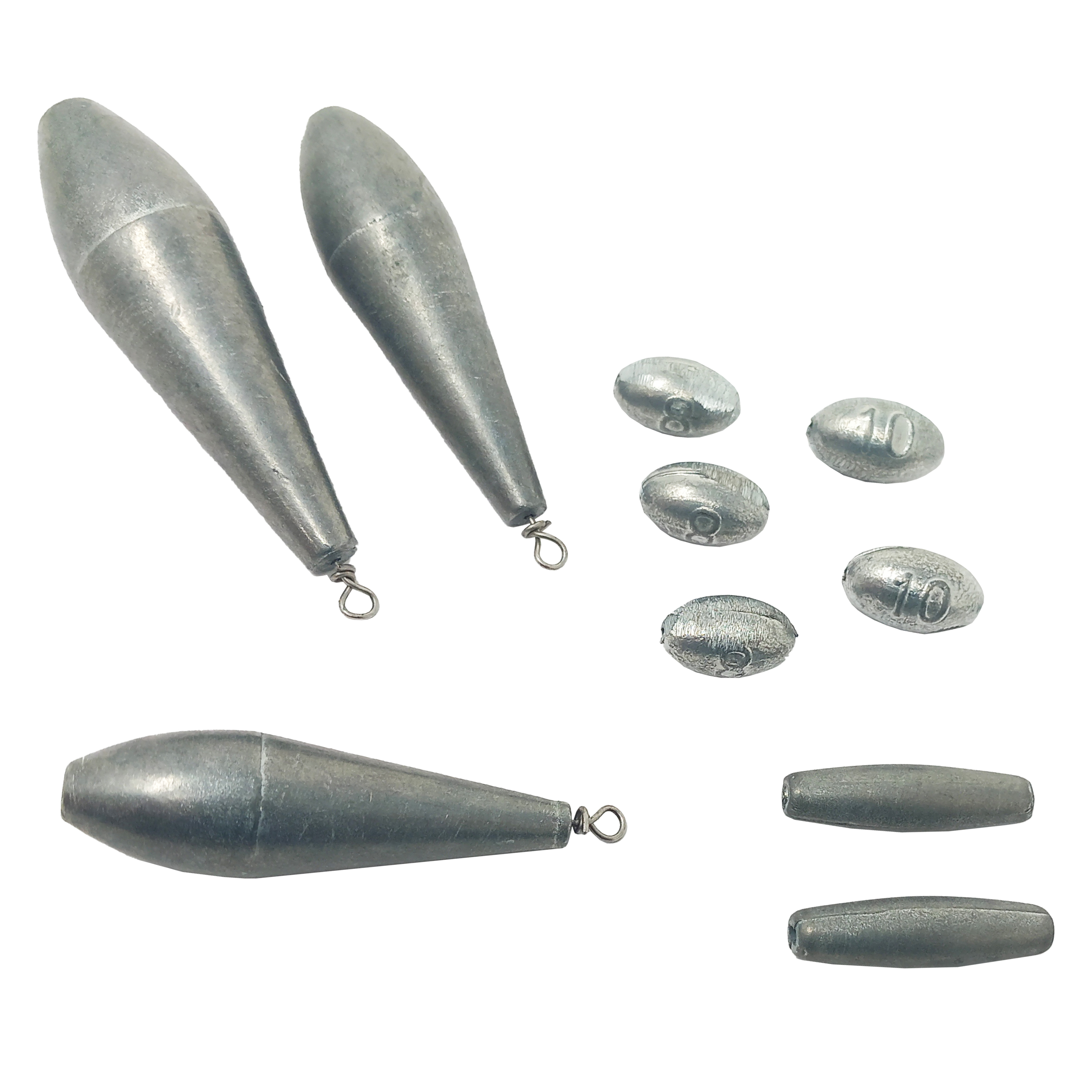 Assorted Sinkers in Tackle Box 