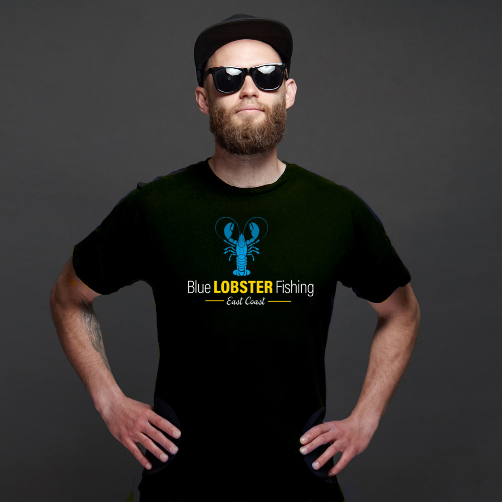 Mens T-Shirt in Jet Black Original BLF